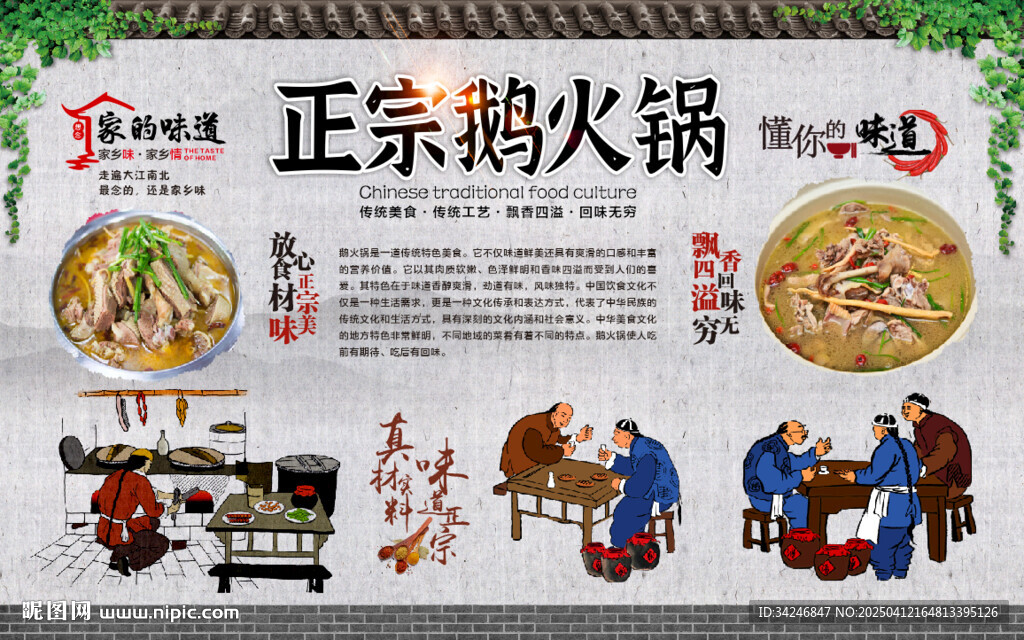 鹅火锅背景墙