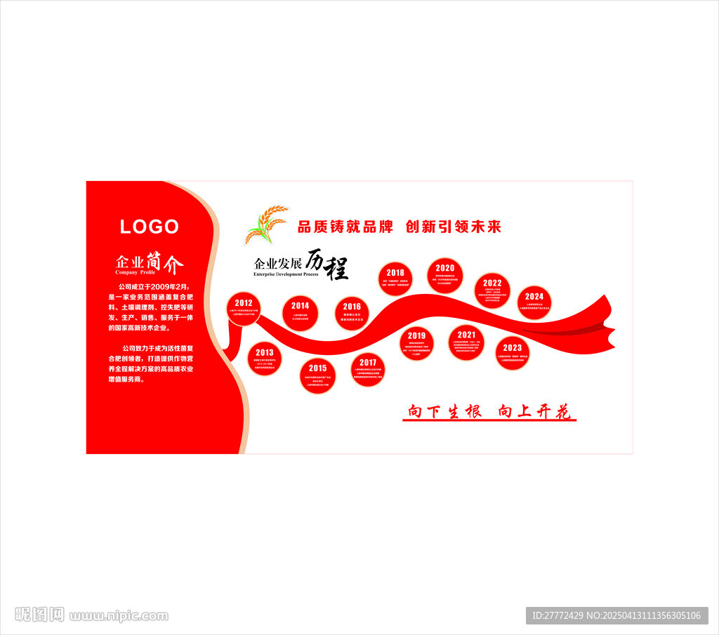 企业文化展板 