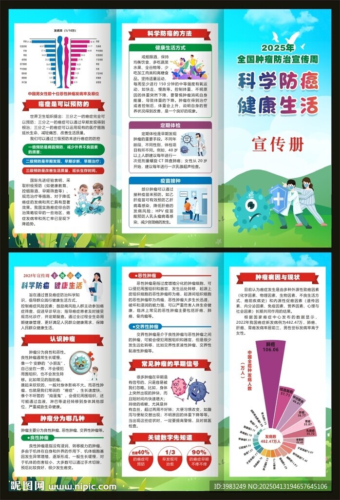 全国肿瘤防治宣传周三折页