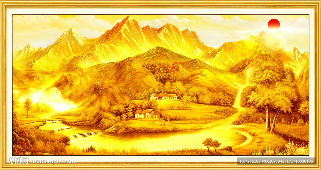 日照金山背靠金山