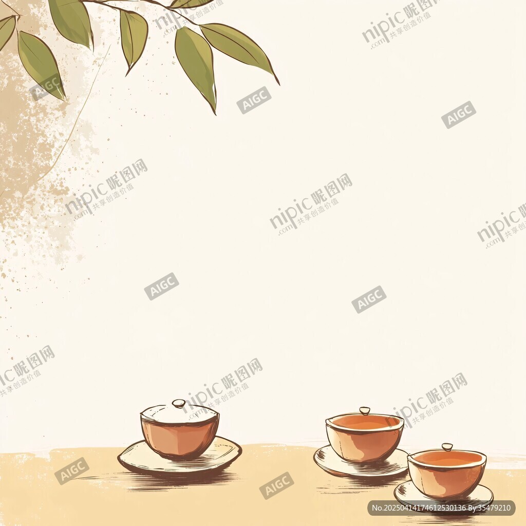 古风茶具图