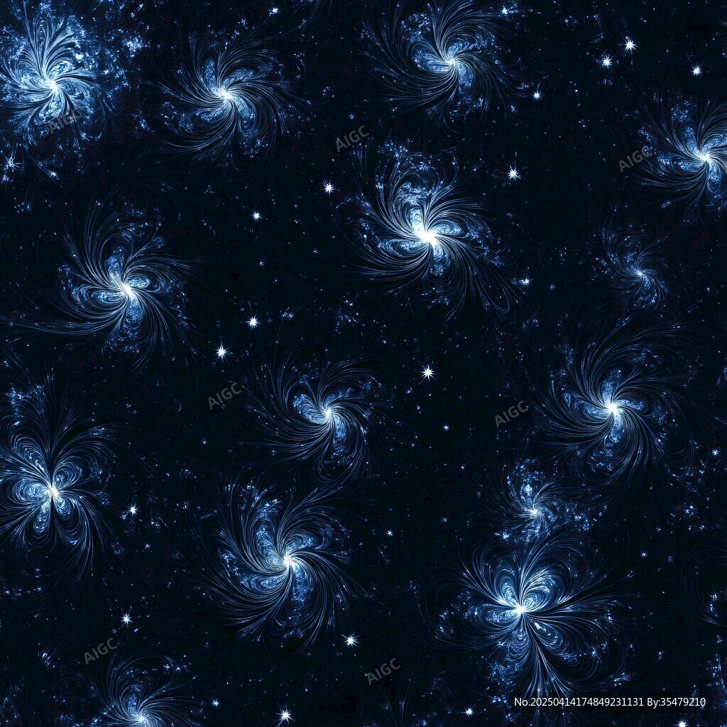 梦幻星空蓝色漩涡纹理图案