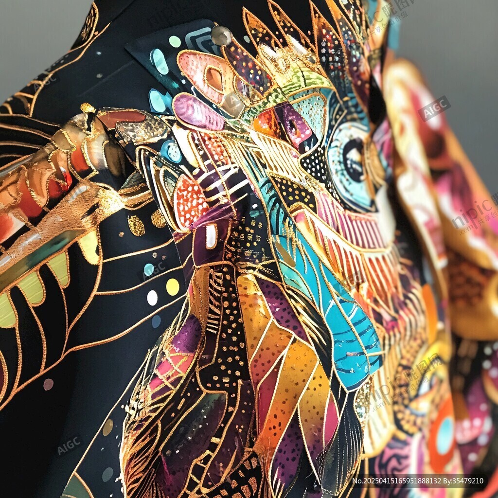 绚丽多彩的服饰图案细节