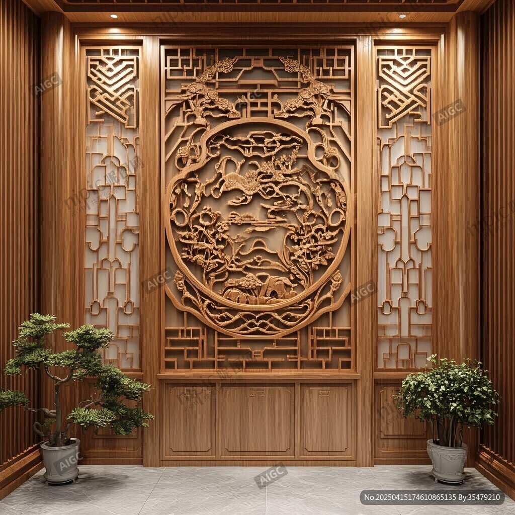 中式木雕屏风 尽显古典韵味