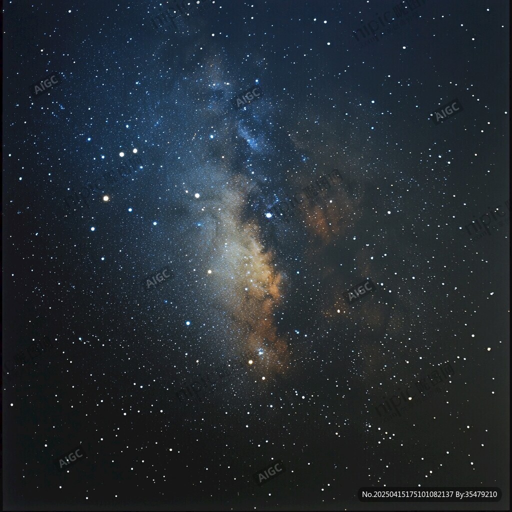 璀璨星空下的神秘星云