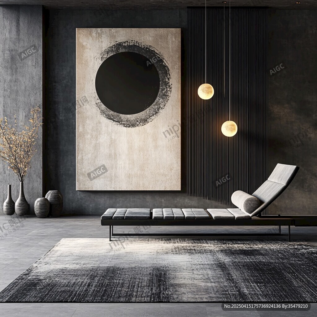 现代简约风的艺术客厅一角