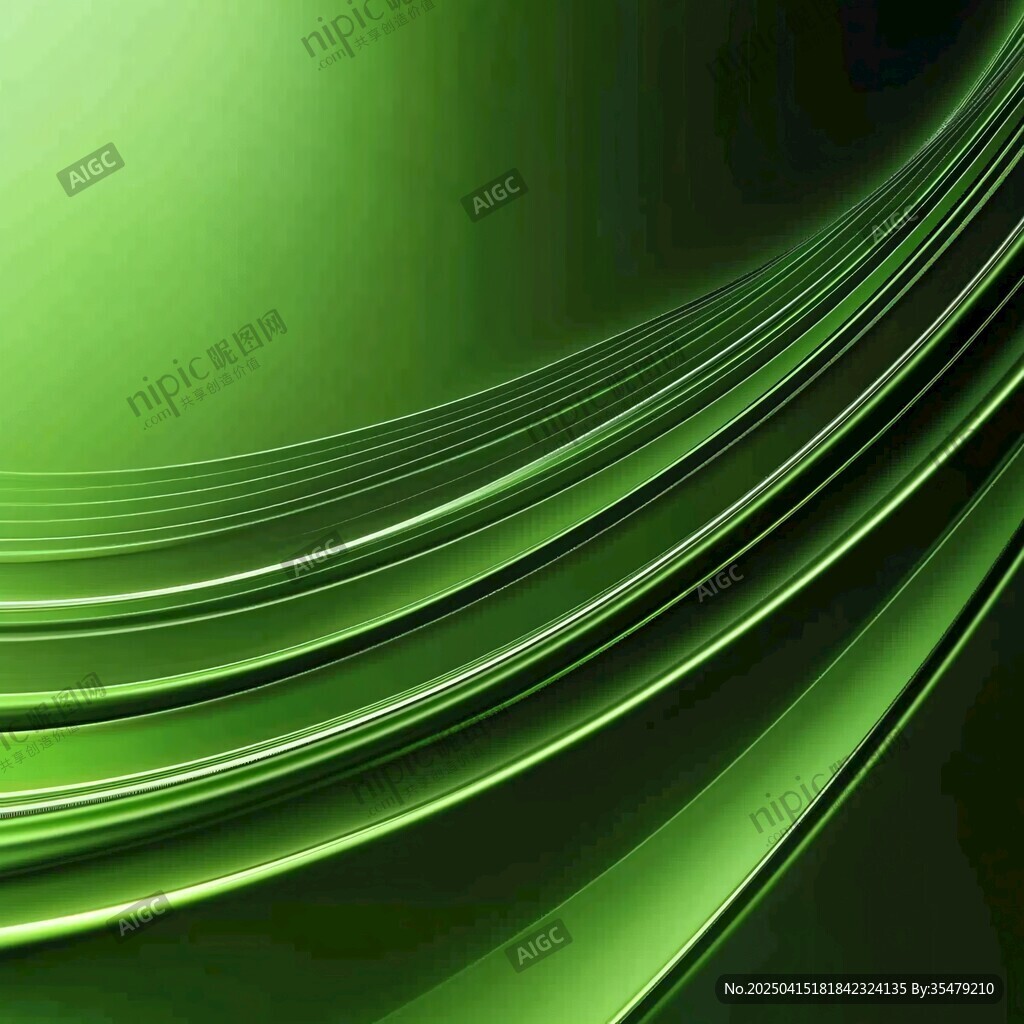 绿色动感线条抽象背景图