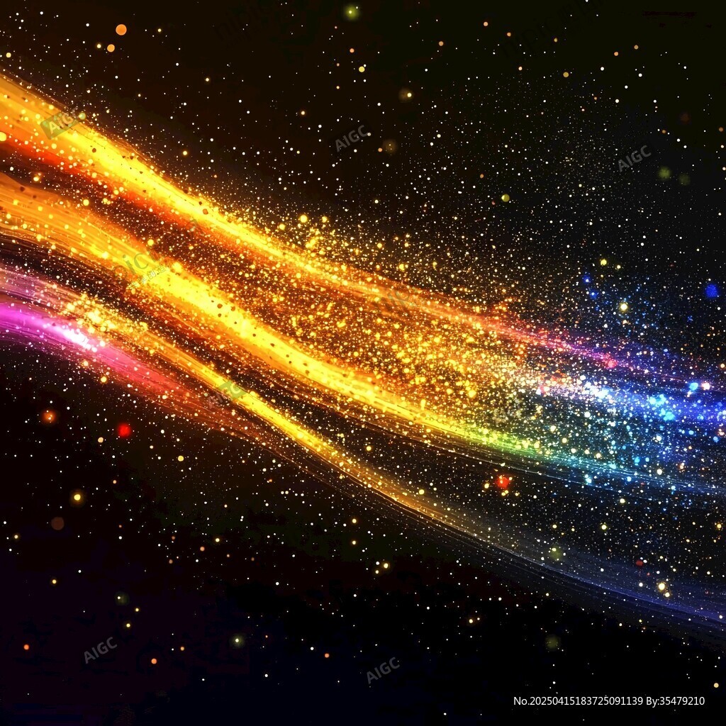 绚丽流光溢彩梦幻星空背景