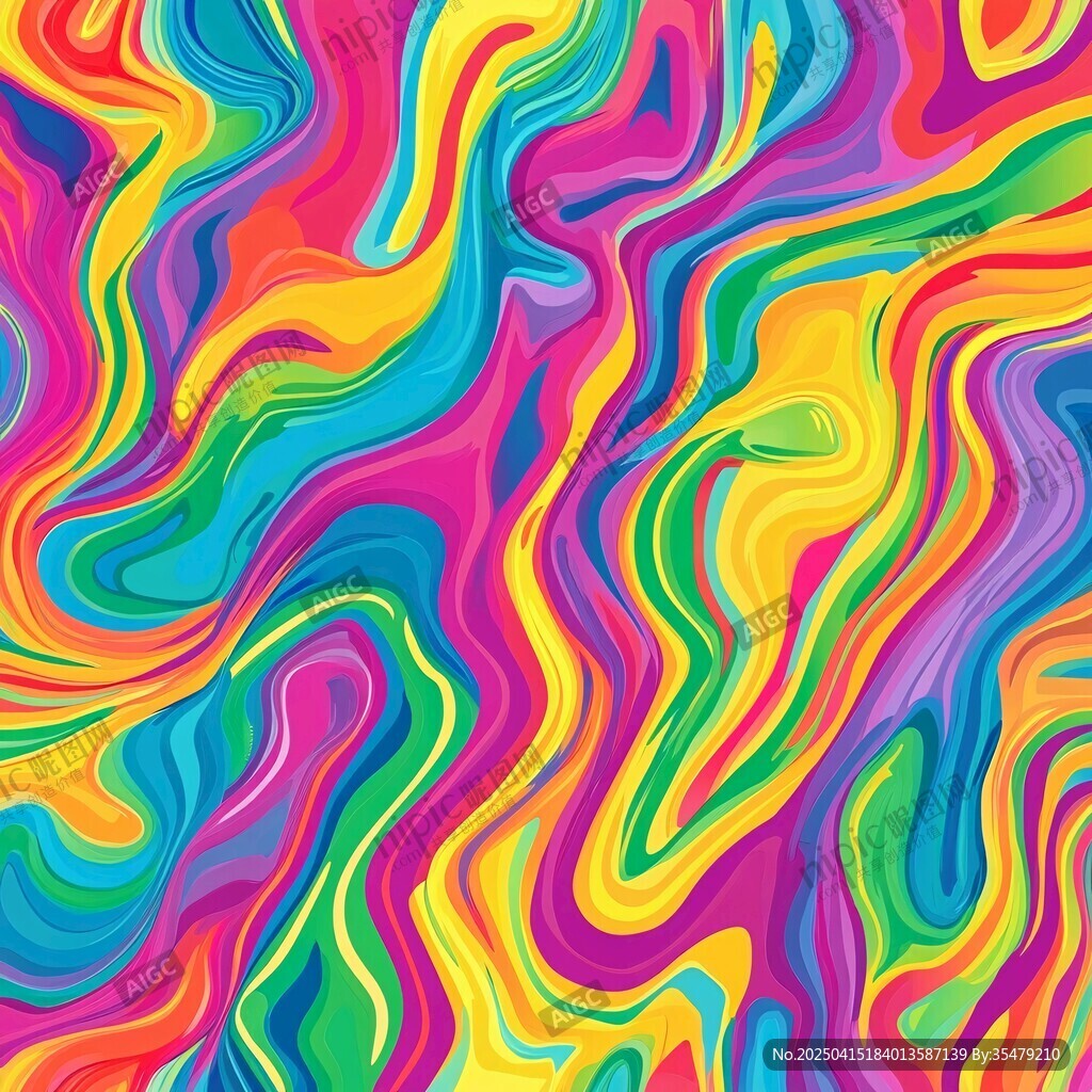 缤纷炫彩流体抽象背景图