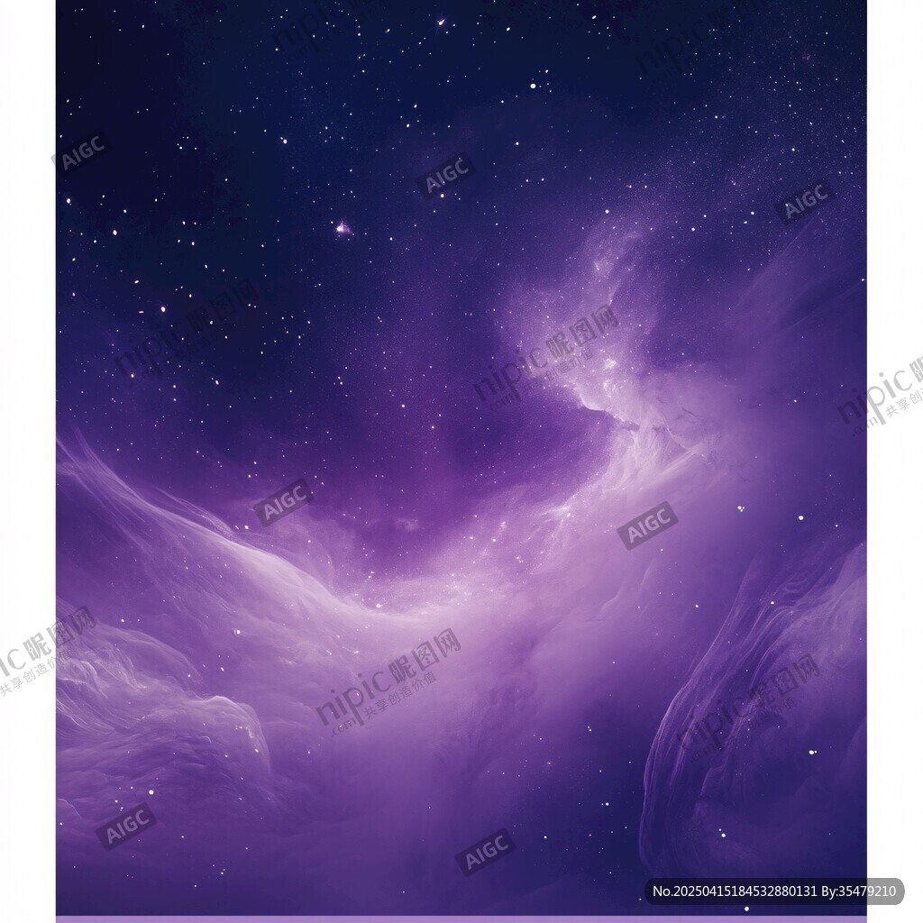 梦幻紫色星空宇宙图景