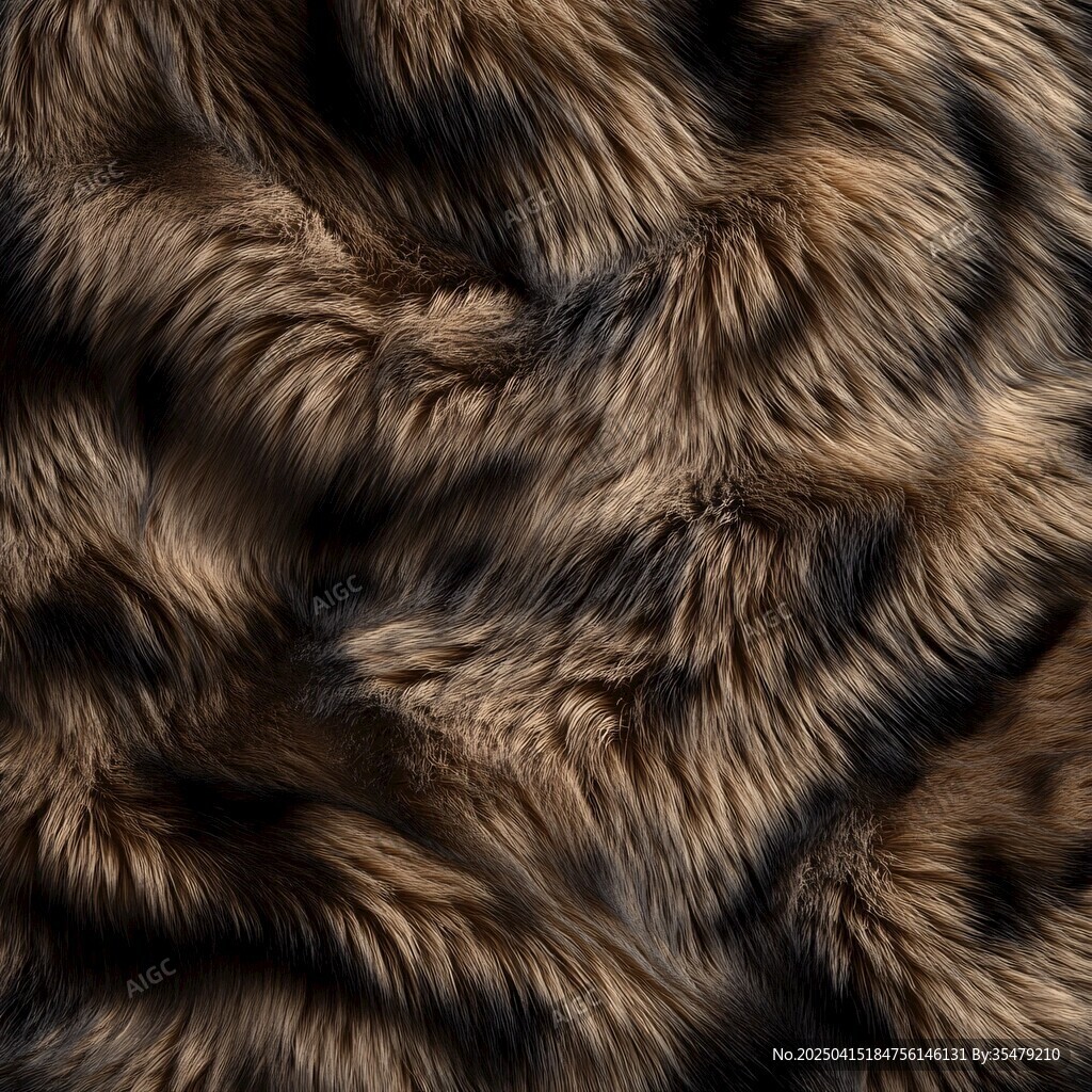 逼真虎纹毛绒纹理特写