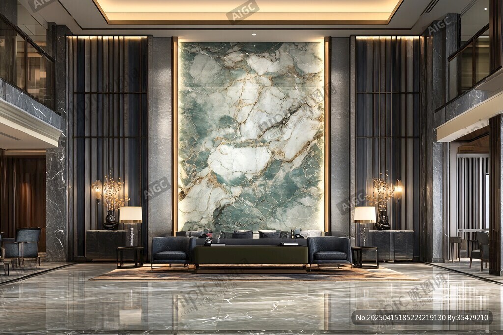 奢华大理石客厅空间设计