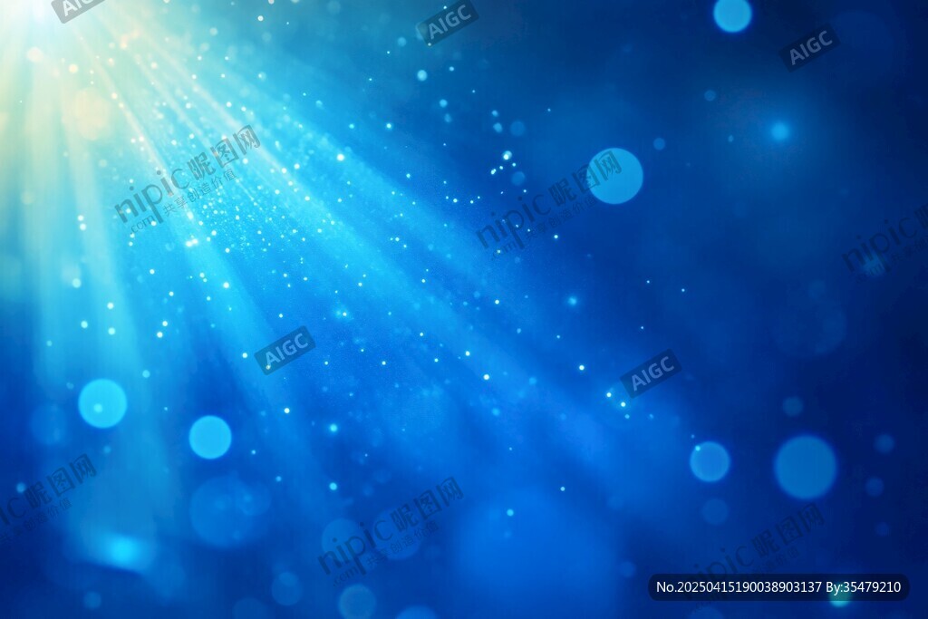 梦幻蓝光粒子特效背景
