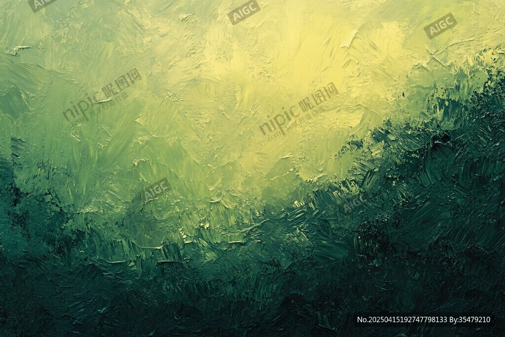 梦幻绿色抽象油画背景