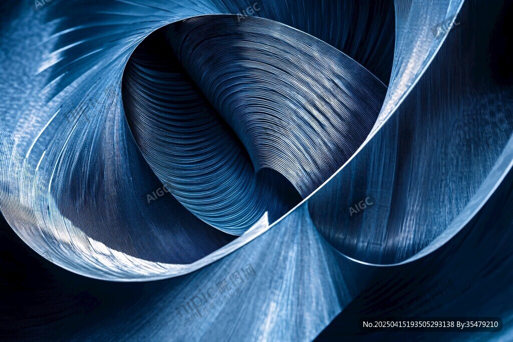 蓝色螺旋抽象艺术图案