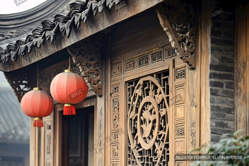 古宅红灯笼 尽显中式韵味