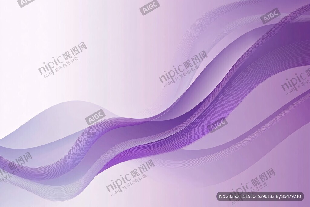 梦幻紫色动感波浪背景图