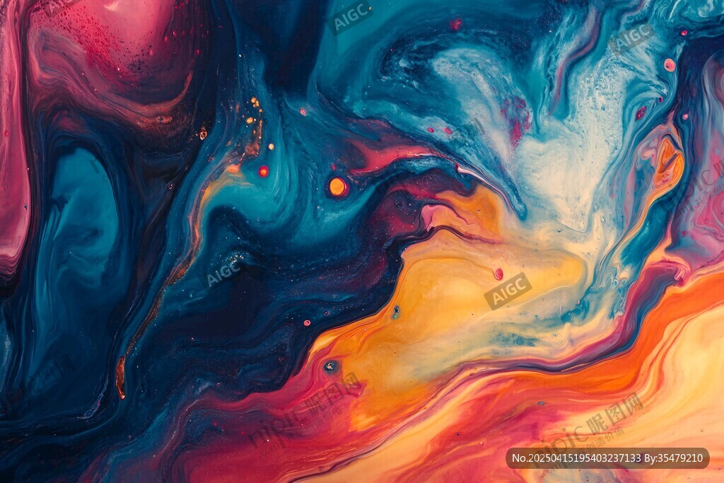 梦幻流体色彩艺术画面