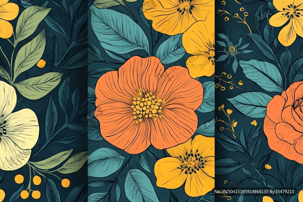 花卉植物图案设计素材