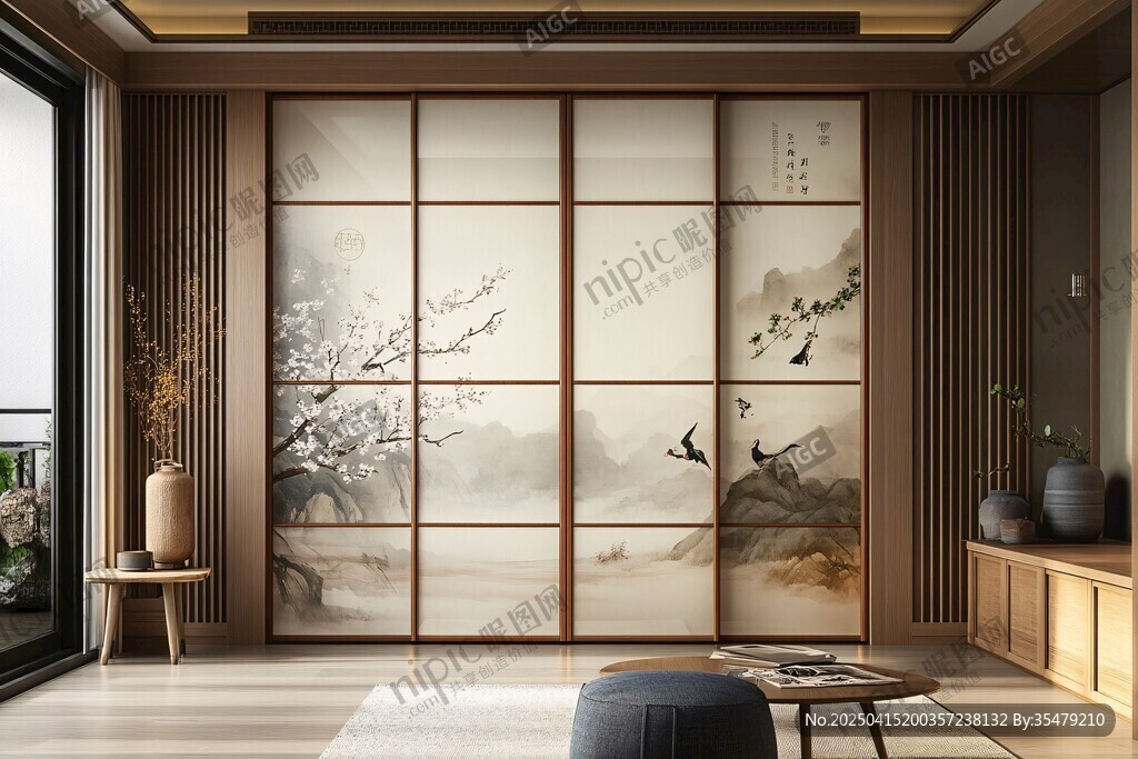 中式雅致客厅之屏风美景