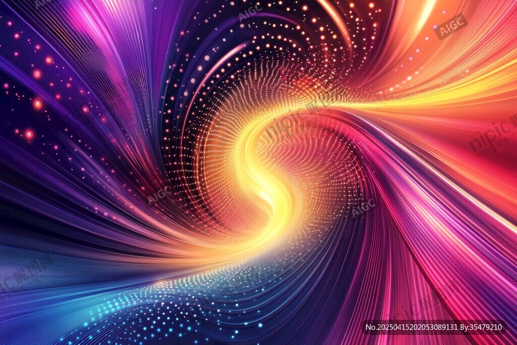 绚丽梦幻的宇宙能量漩涡