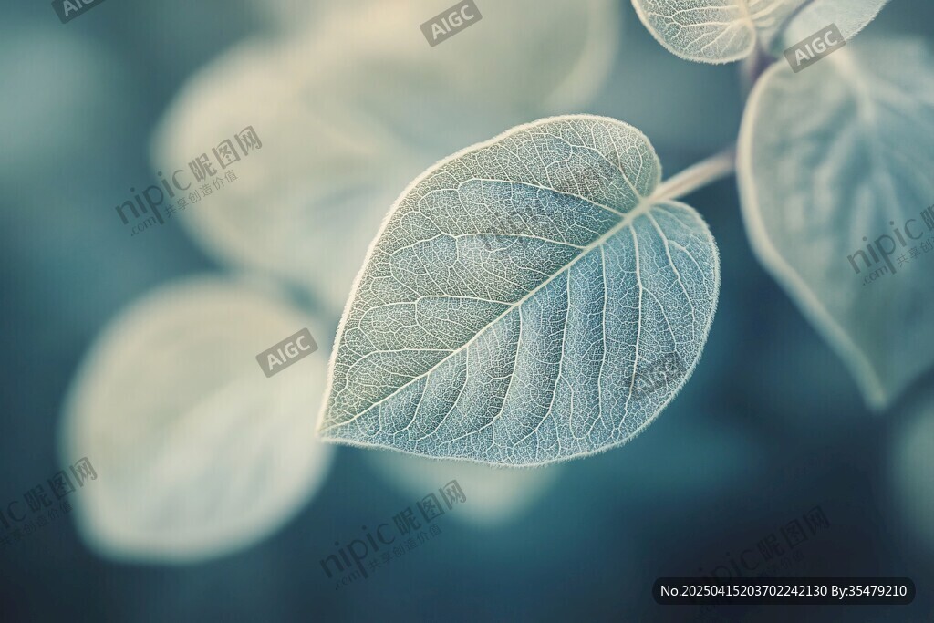 嫩绿叶片特写 清新自然感