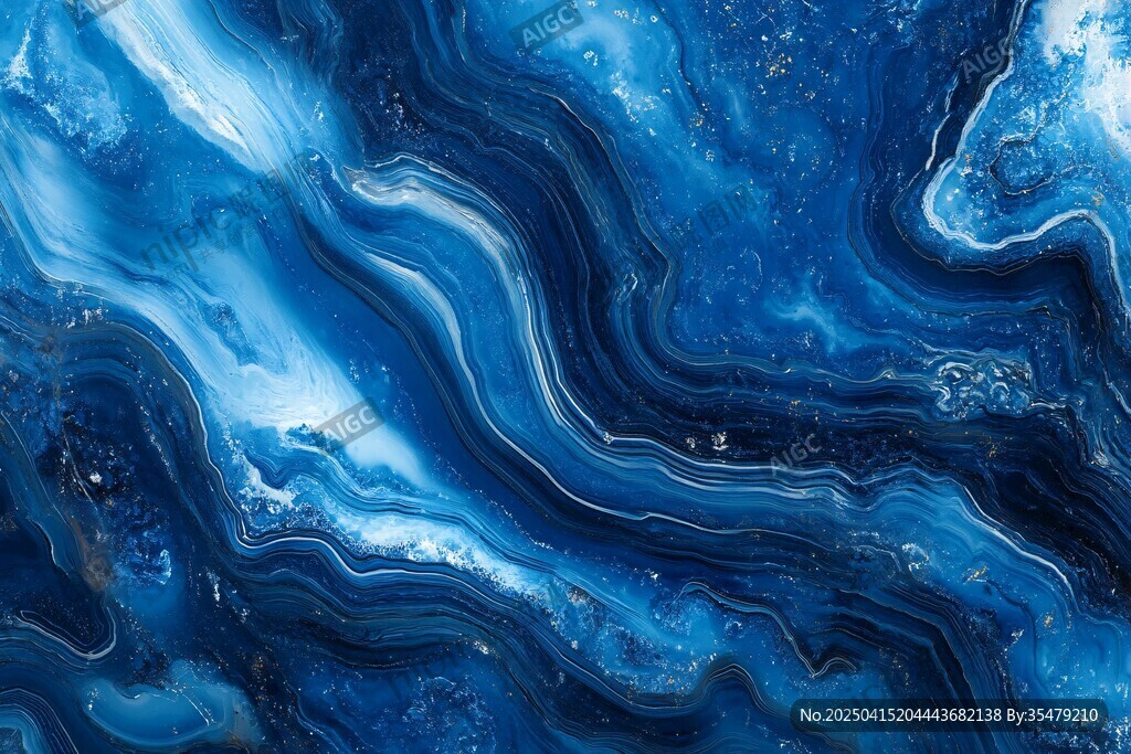 梦幻蓝色流体纹理图案