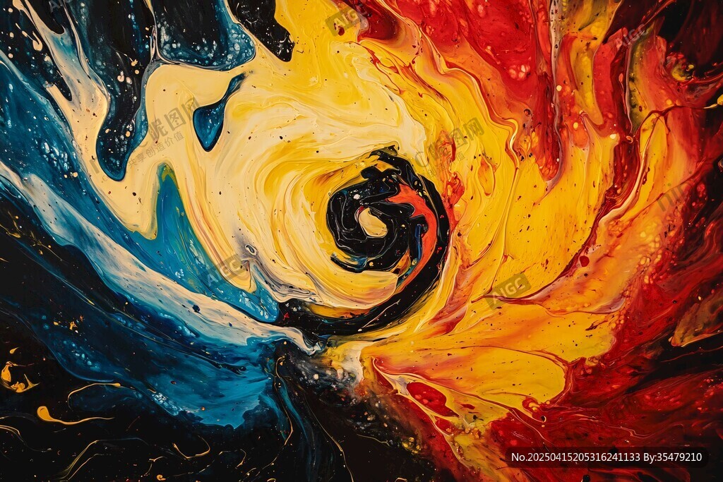 炫彩流体漩涡艺术画作