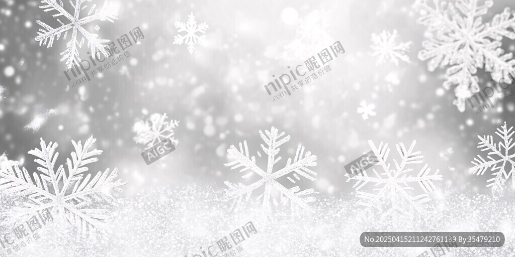 梦幻雪花背景图