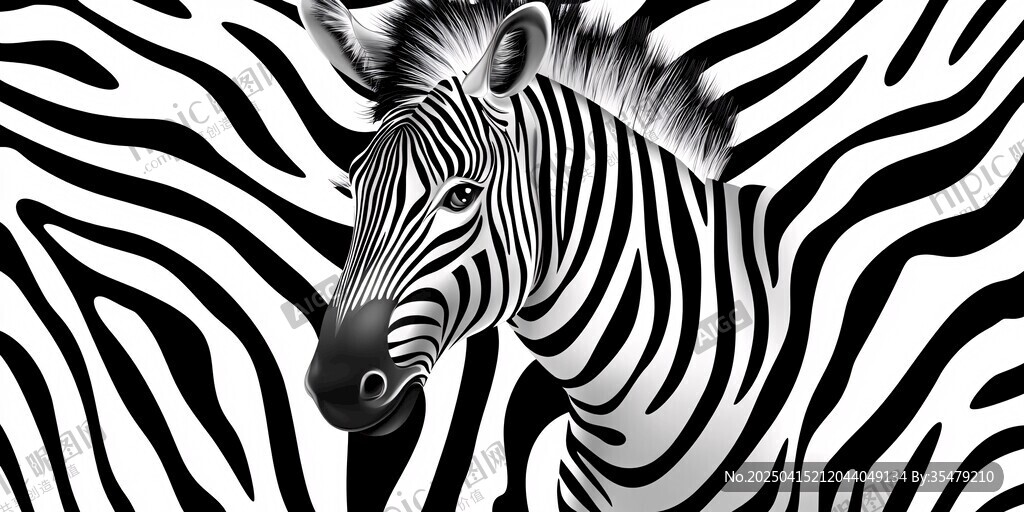 斑马特写 黑白条纹的魅力