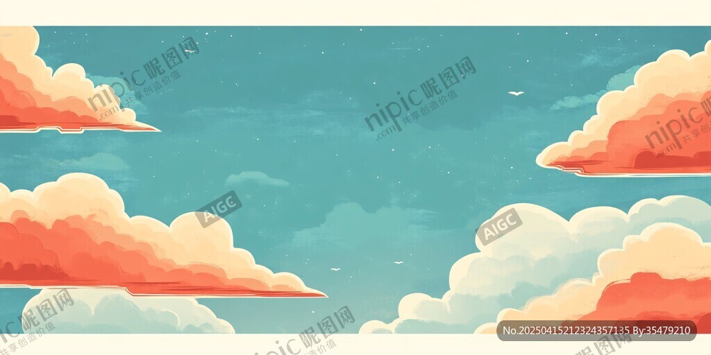 梦幻天空中的绚丽云朵