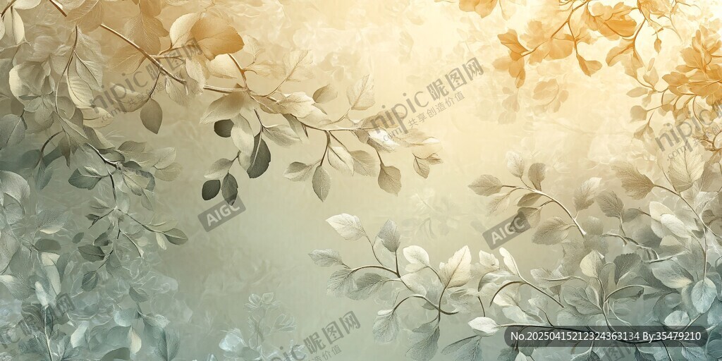 梦幻枝叶背景图