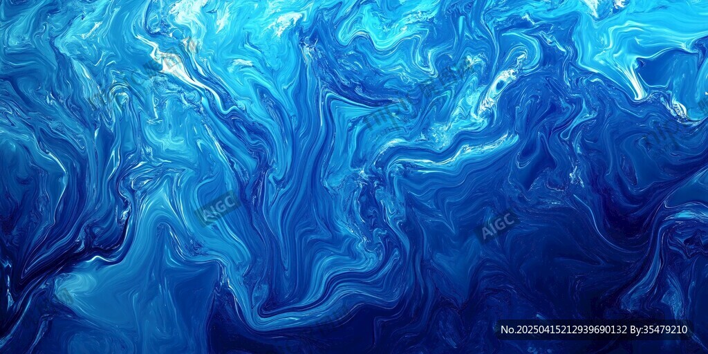 梦幻蓝色流体纹理背景