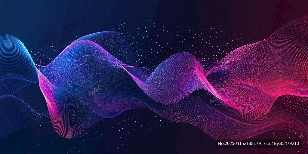 梦幻渐变流动波纹背景图
