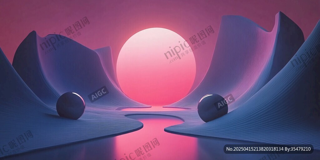 梦幻星球日落景观