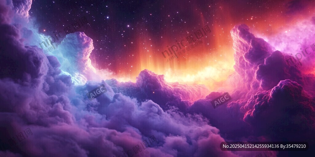 梦幻绚烂的宇宙云海奇观