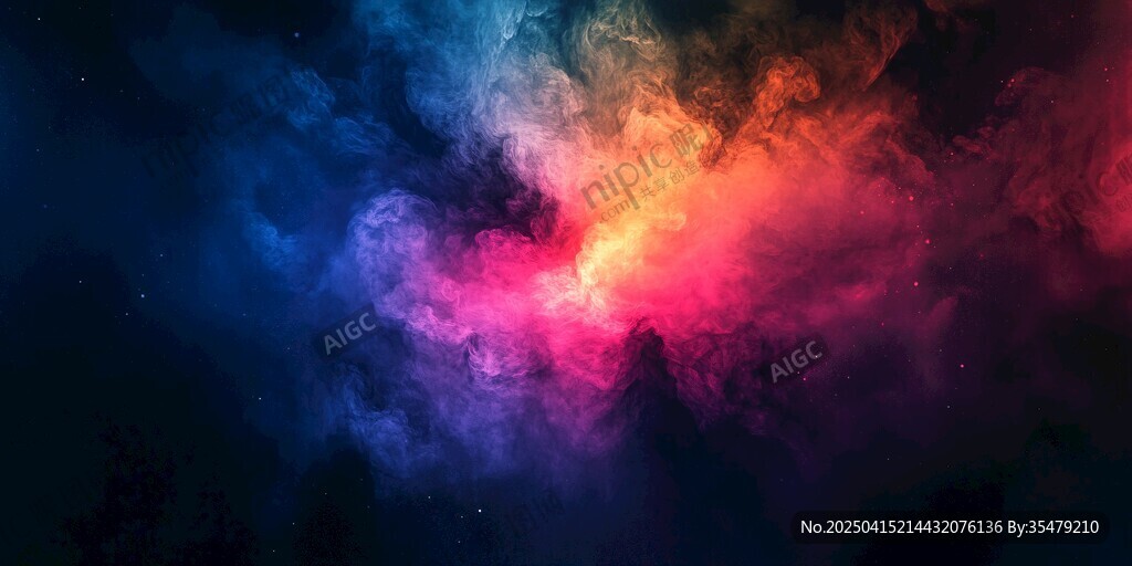 梦幻绚丽星云背景图