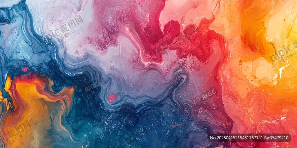 绚丽多彩流体艺术画面