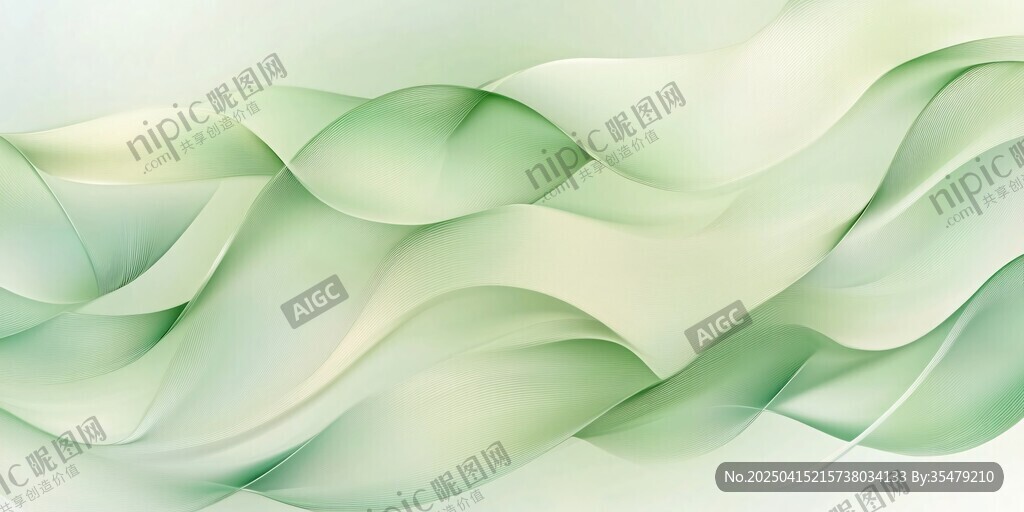 淡绿色动感波浪纹理背景