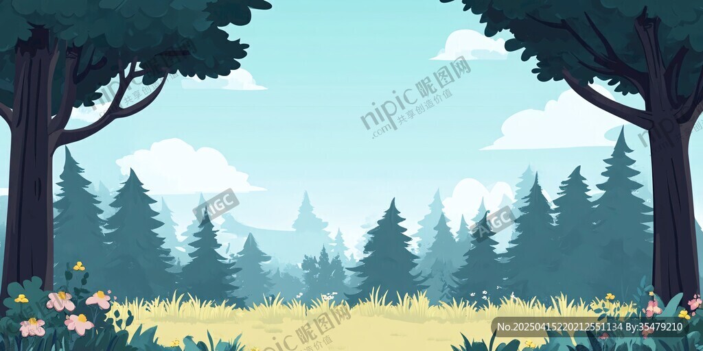 森林中的清新自然美景