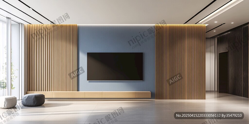 现代简约风客厅电视背景墙