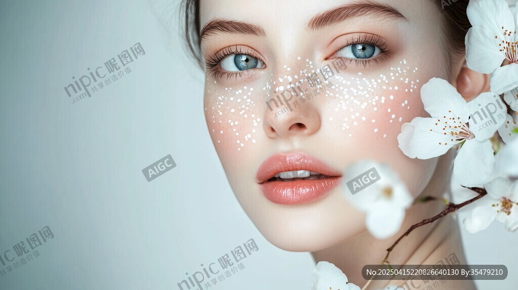 梦幻花颜美女