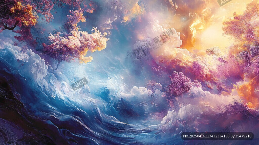 梦幻云海间的绚丽奇幻景象