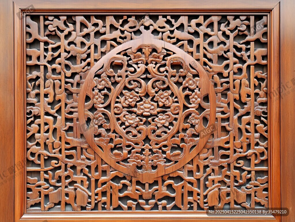 中式精美木雕镂空装饰板