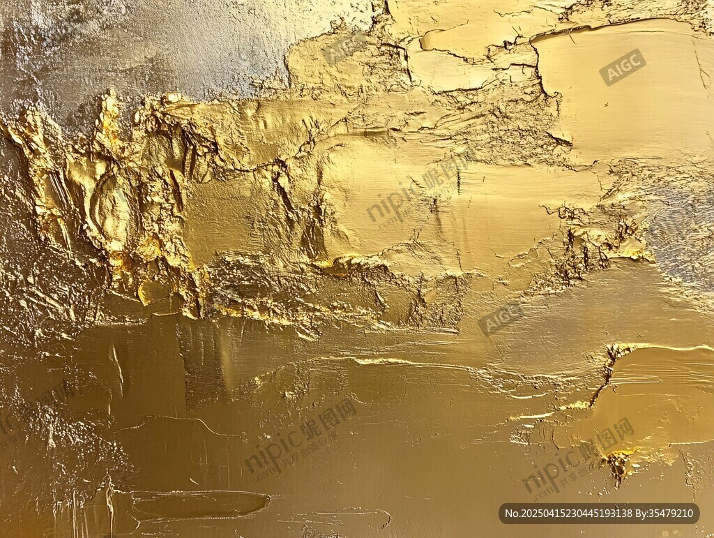 金色质感抽象油画纹理