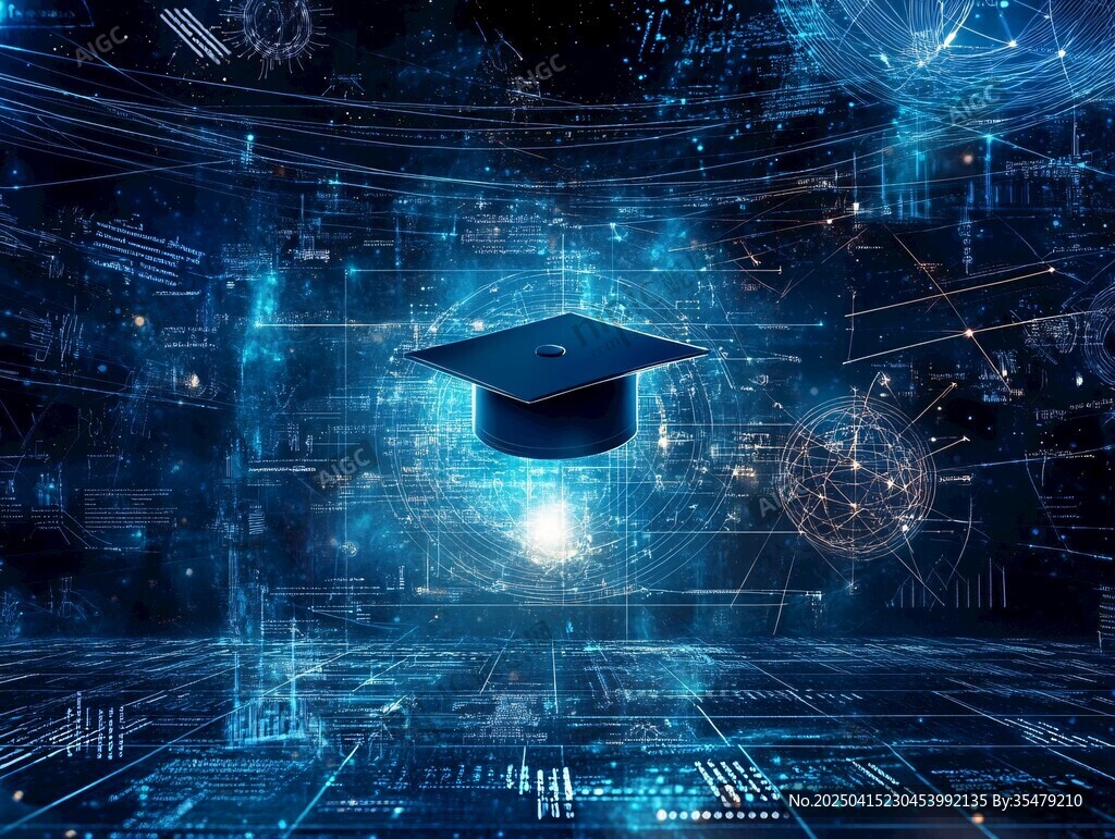 科技毕业帽 未来学术之光