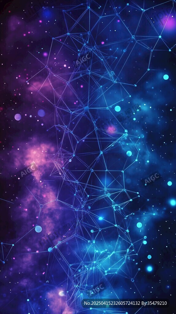 梦幻星空网络抽象背景图