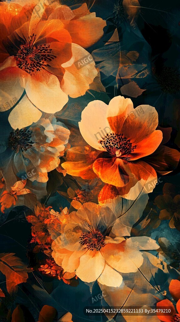 绚丽花卉图案