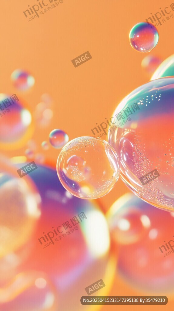 梦幻彩色泡泡背景图