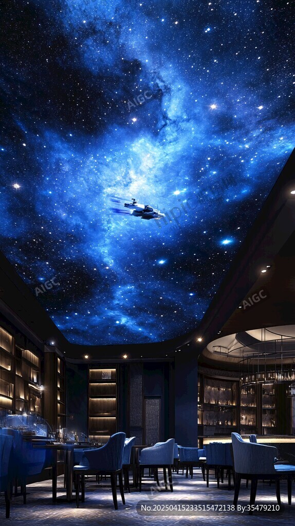 梦幻星空主题餐厅室内景